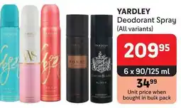 Makro YARDLEY Deodorant Spray offer