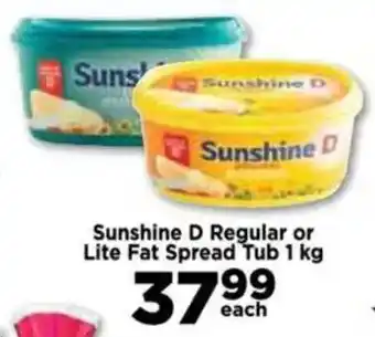 Food Lover's Market Sunshine D Regular or Lite Fat Spread Tub offer