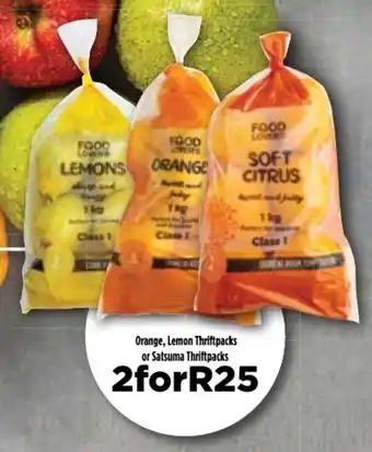 Food Lover's Market Orange, Lemon Thriftpacks or Satsuma Thriftpacks offer