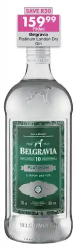 President Liquor Belgravia Platinum London Dry Gin offer