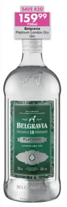 President Liquor Belgravia Platinum London Dry Gin offer