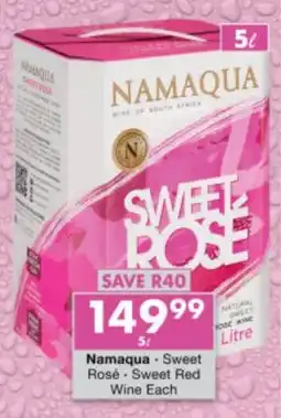 President Liquor Namaqua Sweet Rosé offer