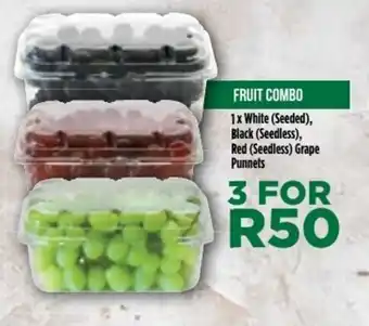 Food Lover's Market 1 White (Seeded), Black (Seedless), Red (Seedless) Grape Punnets offer