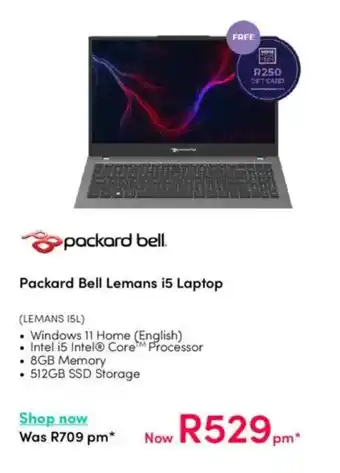 Teljoy Packard Bell Lemans i5 Laptop offer