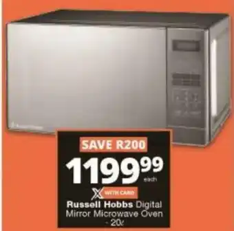 Checkers Liquor Shop Russell Hobbs Digital Mirror Microwave Oven 20L offer