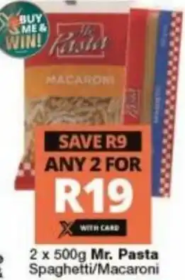Checkers Liquor Shop Mr. Pasta Spaghetti/Macaroni 2 x 500g offer