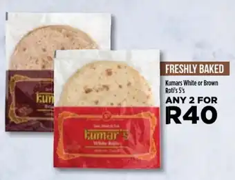 Kumars White or Brown Roti's 5's