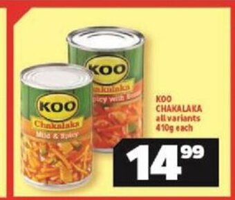 Koo Chakalaka All Variants 410g each