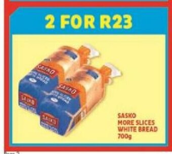 Usave Sasko More Slices White Bread 700g offer