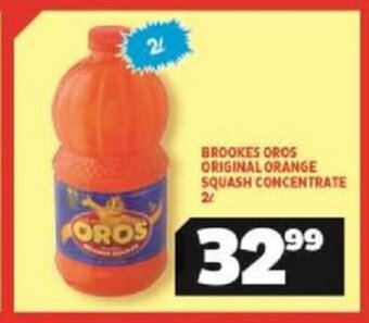Brookes Oros Original Orange Squash Concentrate 2L