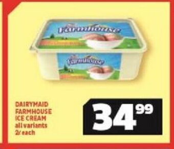 Usave Dairymaid Farmhouse Ice Cream All Variants 2L each offer