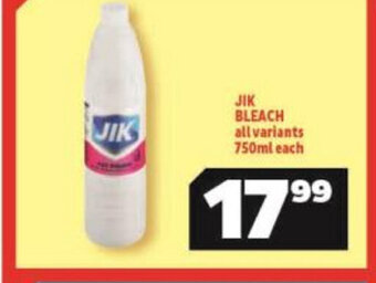 Usave JIK Bleach All Variants 750ml each offer