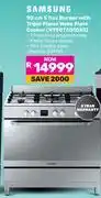 Game Samsung 90cm 5 Gas Burner With Triple Flame Woke Plate Cooker NY90T5010SS offer