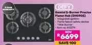 Game Defy Gemini 5-Burner Precise Flame Hob DHG905 offer