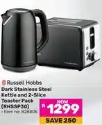 Game Russell Hobbs DarkStainless Steel Kettle And 2-Slice Toaster Pack RHSSP30 offer