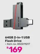 Game Hikvision 64GB 2-In-1 USB Flash Drive 850011017 offer