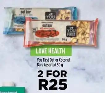 Food Lover's Market You First Oat Coconut Bars Assorted 50g offer