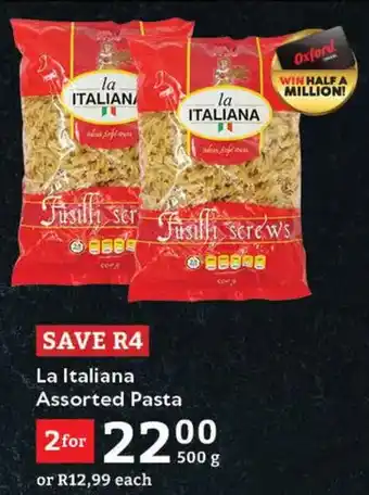 Oxford Freshmarket La Italiana Assorted Pasta offer