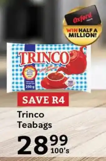 Oxford Freshmarket Trinco Teabags offer