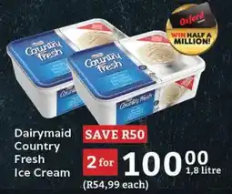 Oxford Freshmarket Dairymaid Country Fresh Ice Cream offer