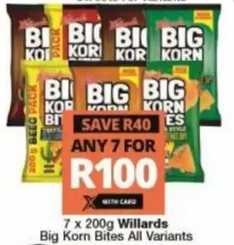 Willards Big Korn Bites All Variants 7 x 200g