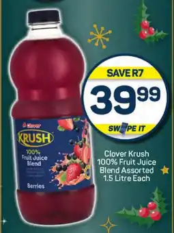 Pick n Pay Clover Krush 100% Fruit Juice Blend Assorted offer