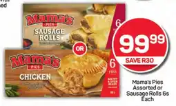 Pick n Pay Mama's Pies Assorted or Sausage Rolls offer