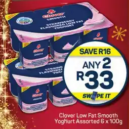 Pick n Pay Clover Low Fat Smooth Yoghurt Assorted offer