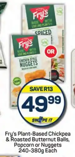 Pick n Pay Fry's Plant-Based Chickpea & Roasted Butternut Balls, Popcorn or Nuggets offer