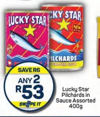 Pick n Pay Lucky Star Pilchards in Sauce Assorted offer