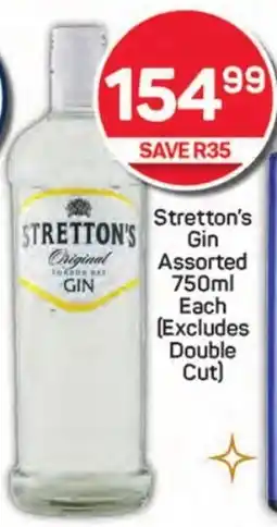 Pick n Pay Stretton's Gin Assorted (Excludes Double Cut) offer