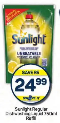 Pick n Pay Sunlight Regular Dishwashing Liquid Refill offer