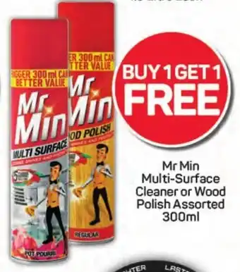 Pick n Pay Mr Min Multi-Surface Cleaner or Wood Polish Assorted offer