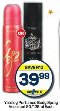 Pick n Pay Yardley Perfumed Body Spray Assorted offer