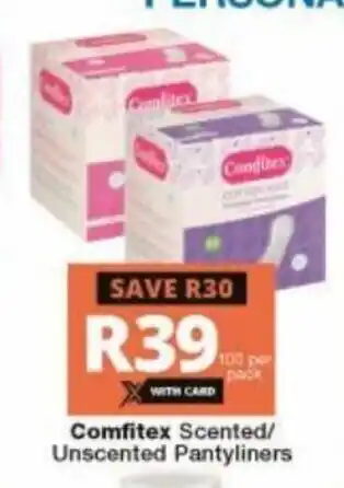 Comfitex Scented/Unscented Pantyliners