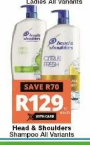 Head & Shoulders Shampoo All Variants