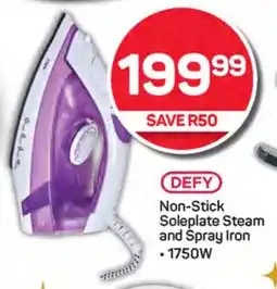 Pick n Pay DEFY Non-Stick Soleplate Steam and Spray Iron offer