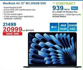 Incredible Connection MacBook Air 13" M3 256GB SSD offer