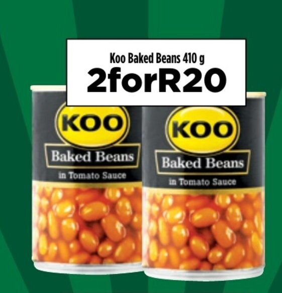 Koo Baked Beans 410g offer at Food Lover's Market