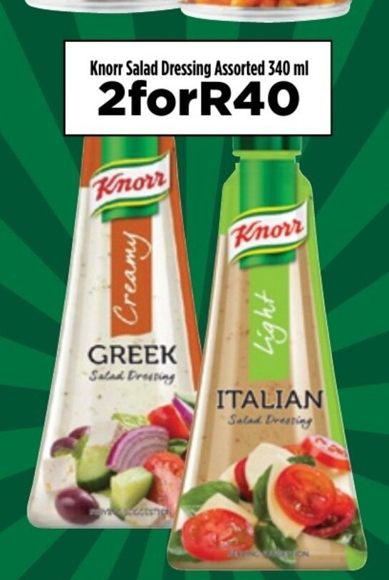 Knorr Salad Dressing Assorted 340ml offer at Food Lover's Market