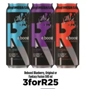 Food Lover's Market Reboost Blueberry, Original or Fantasy Fusion 500ml offer