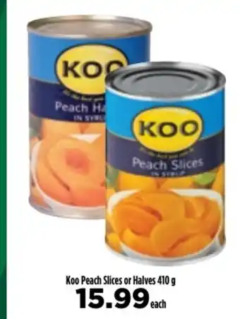 Food Lover's Market Koo Peach Slices or Halves 410g offer