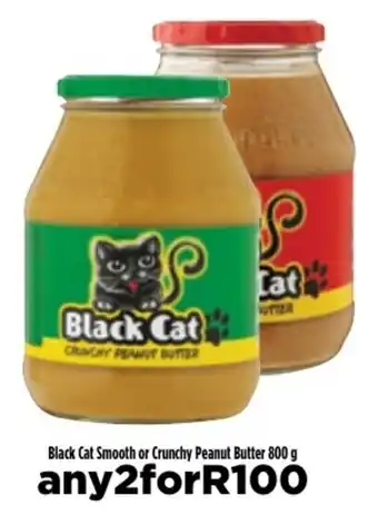 Food Lover's Market Black Cat Smooth or Crunchy Peanut Butter 800g offer