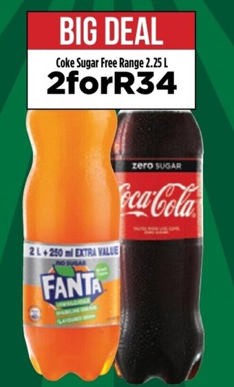 Coke Sugar Free Range 2.25L