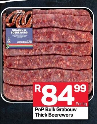 Pick n Pay PnP Bulk Grabouw Thick Boerewors offer