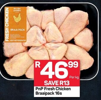 Pick n Pay PnP Fresh Chicken Braaipack 16s offer