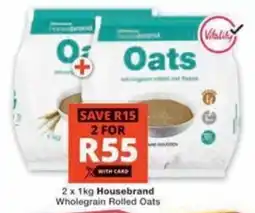 Checkers Hyper Housebrand Wholegrain Rolled Oats offer