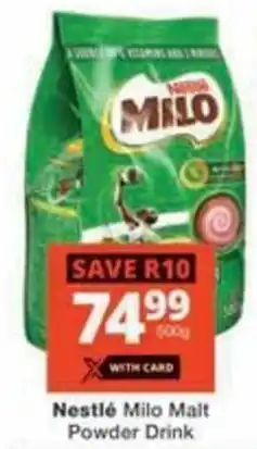 Checkers Hyper Nestlé Milo Malt Powder Drink offer