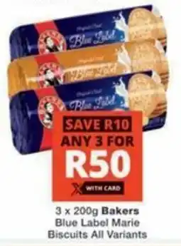 Checkers Hyper Bakers Blue Label Marie Biscuits All Variants offer