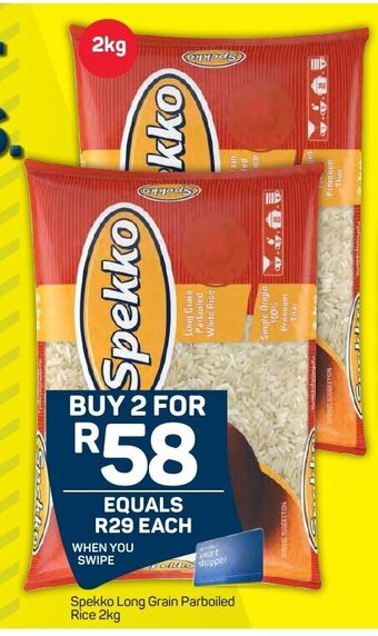 Pick n Pay Spekko Long Grain Parboiled Rice 2kg offer